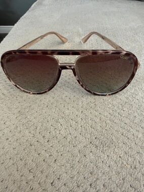 Quay Australia Tortoiseshell Brown Aviator Sunglasses